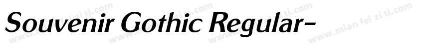 Souvenir Gothic Regular字体转换